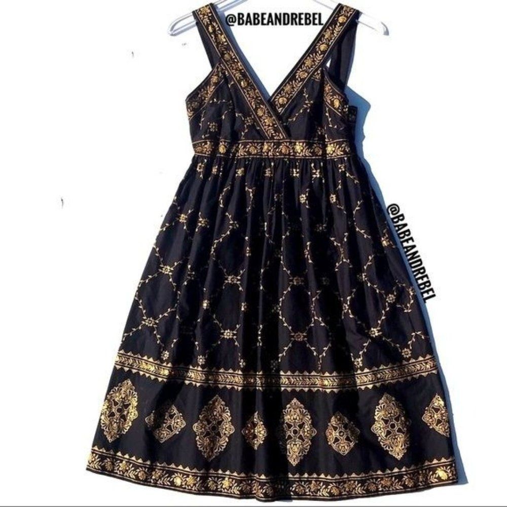 Michael Michael Kors Floral Leaf Print  Sequin Dress Size 2